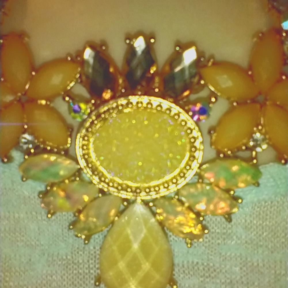 Sunshine Yellow Statement Necklace - image 3